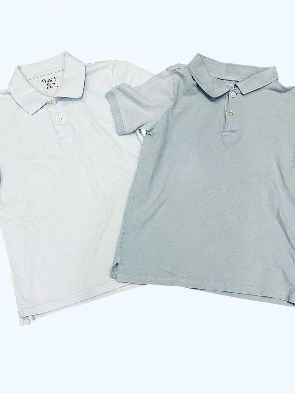 Children’s Place & Osh Kosh Boys’ Light Blue Short Sleeve Polo Lot of 2 Size 7/8